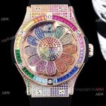 Bust Down Hublot Classic Fusion Takashi Murakami Rainbow Rose Gold Watch AAA Copy